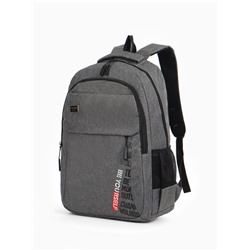 Рюкзак молодёжный на молнии, 2 отдела, 4 кармана, размер 32×15×47 см, серый