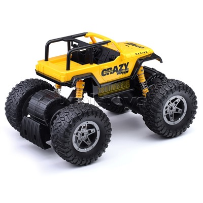 Машина "Внедорожник" 1:12 (свет, звук) в коробке (цвет желтый)