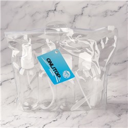 Набор для хранения, в чехле, 8 предметов, белый, прозрачный