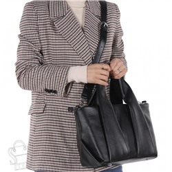 Сумка женская кожаная 0975C black Polina&Eiterou  в Новосибирске