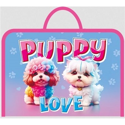 Папка для труда А4 молния вокруг с ручками 32,5х23х2,5 см ПТР-6 "ЩЕНОЧКИ" Пчелка