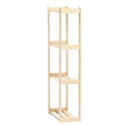 Стеллаж деревянный, 4 полки, 150×64×27.5 см, хвоя, второй сорт, напольный, «Добропаровъ»