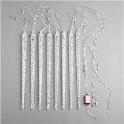 УЦЕНКА Гирлянда «Сосульки рифленые» 2.5×0.5 м, IP65, прозрачная нить, 288 LED, свечение мульти с эффектом стекания, 12 В
