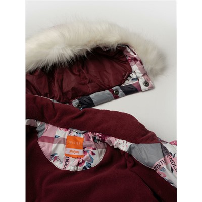 Комплект текстильный с полиуретановым покрытием для девочек: куртка, полукомбинезон