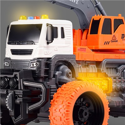 Машина "МегаБур" 1:16 (свет, звук) в коробке (цвет оранжевый)