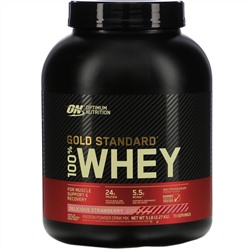 Optimum Nutrition, Gold Standard 100% Whey, сыворотка со вкусом аппетитной клубники, 2,27 кг (5 фунтов)