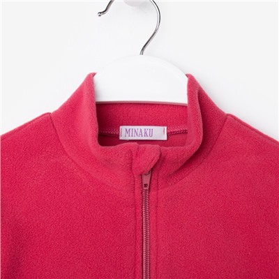 Джемпер флисовый детский MINAKU, тёмно-розовый, размер 158 см