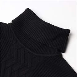 Свитер для мальчиков, цвет чёрный, рост 128-134 см