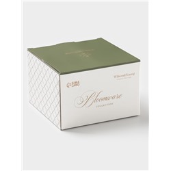 Чайная пара WY Bloomware, 2 предмета; чашка 220 мл, блюдце 15 см, фарфор, белая, зелёная