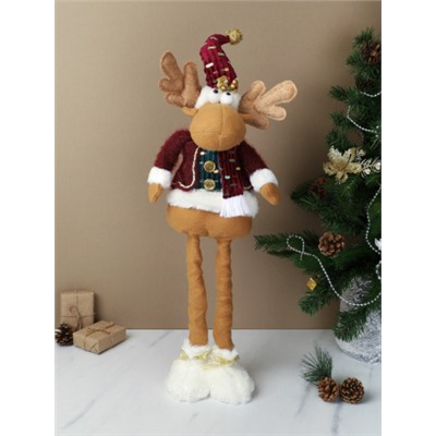 Новогоднее украшение Олень на телескопических ножках 37/80 см / SH057-3 /уп 72/
