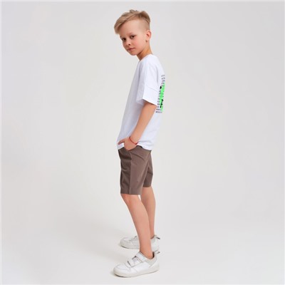 Футболка детская MINAKU: Future, белая, рост 104 см