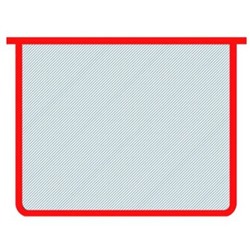 Папка для тетрадей А4 на молнии сверху пластиковая красная прозрачная ПМ-А4-02 Пчелка