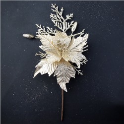 Цветок декоративный Пуансеттия 32 см золото / P7 /уп 48/480/