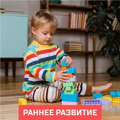 Конструктор пластиковый «Семицветик», 42 детали