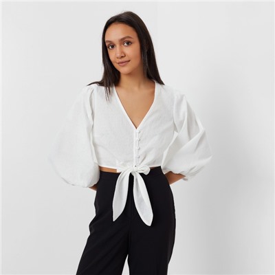 Топ женский MINAKU: Cotton collection, белый, размер 42