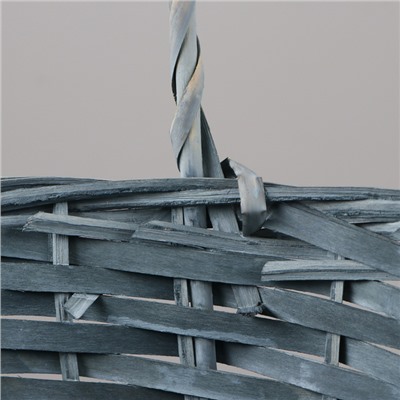 Корзина плетёная для хранения, ива, круглая, серая, голубая, набор 3 шт., Greengo