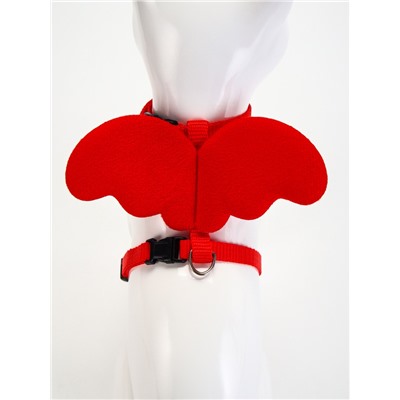 Комплект амуниции «Ангел», размер XS, шлейка 19-26 см, поводок 120×1 см, красный