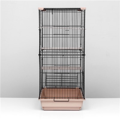 Клетка для шиншиллы «Пижон» №10, разборная, 58×40×88, бежевая