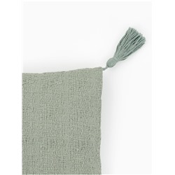 Наволочка декоративная с кисточками SL Home TASSEL, 45×45 см, оливковая
