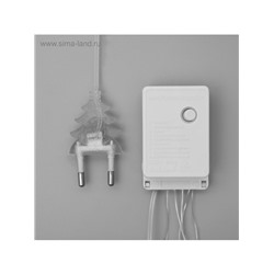 Гирлянда «Водопад» 2×1.5 м, IP20, прозрачная нить, 400 LED, свечение белое/синее, 8 режимов, 220 В