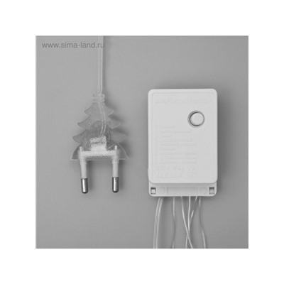 Гирлянда «Водопад» 2×1.5 м, IP20, прозрачная нить, 400 LED, свечение белое/синее, 8 режимов, 220 В