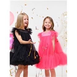 Платье нарядное для девочки KAFTAN, с пышной юбкой, рост 86-92, ярко-розовое