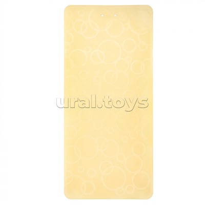 Коврик резиновый для ванны антискользящий 35 x 76см, медовый