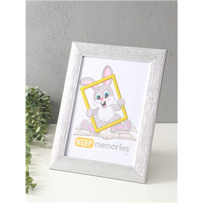 Фоторамка для фото 21×30 см Keep memories Luxe Elegance, с ножкой, пластик, серебро, (пластиковый экран)