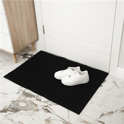 Покрытие ковровое щетинистое «Травка», 60×90 см, чёрное