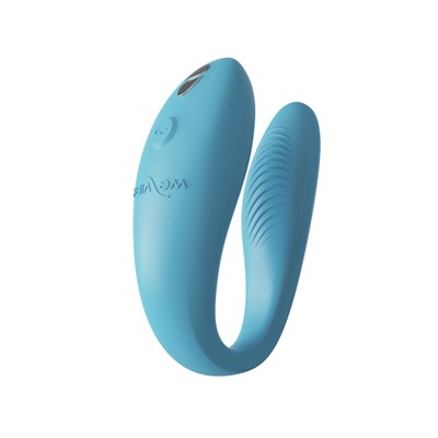 Бирюзовый вибромассажер для пар We-Vibe Sync Go