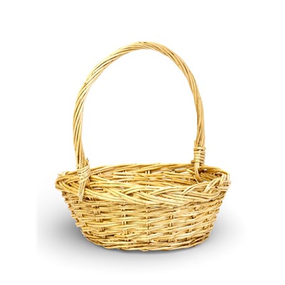 Корзина плетёная для хранения Fibre, с ручкой, бежевая, набор 3 шт.