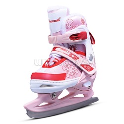 Коньки (размер S31-34) красно-розовые