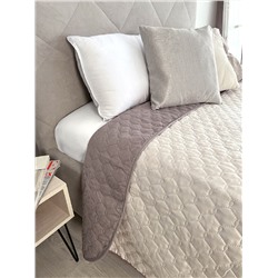 Покрывало микрофибра ПМ-102 крем/кофе