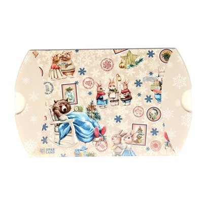 Коробка складная, подарочная новогодняя «С Новым годом» 19×14×4 см