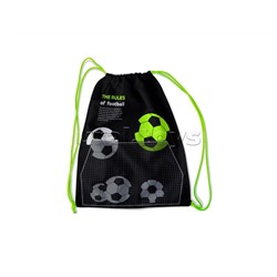 Мешок для обуви "Футбол" 1 отделение, 370х470мм, петля для подвеса, полиэстер, 210 ден