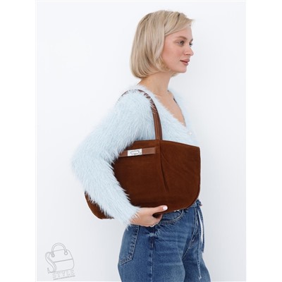 Сумка женская кожаная 2423YF brown Polina&Eiterou