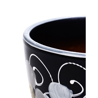 Горшок для цветов «Фиалка», 1 л, d=15 см, h=13 см, керамический, с поддоном