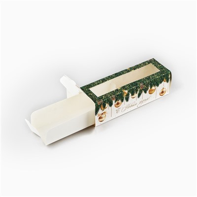 Коробочка для макарун «С Новым годом!», 18×5.5×5.5 см