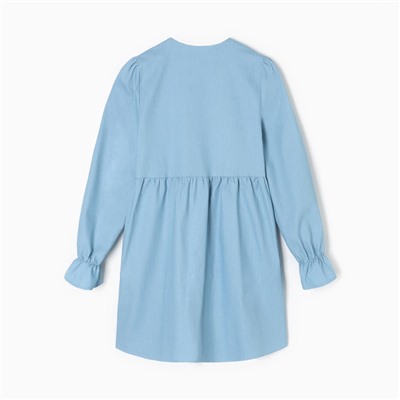 Платье мини женское джинсовое с воротником MIST, размер 42, светло-голубое