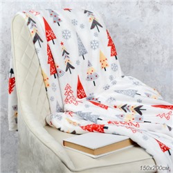 Плед флисовый 150х200 см Елки / GP611-8 /уп 20/100/ 714088 новогодний