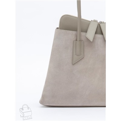 Сумка женская кожаная 6005L l.gray Polina&Eiterou