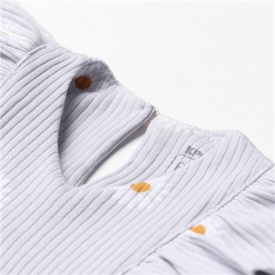 Комплект: платье, шорты, повязка «Крошка Я. Ромашка», рост 62-68 см, серый