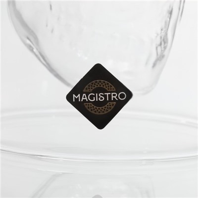 Стопка-шот с двойными стенками Magistro «Череп», 100 мл, 8×8.5 см, стекло, прозрачный