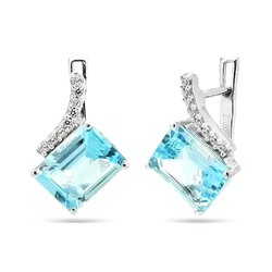 Серьги из серебра топаз, Сириль