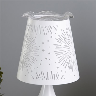 Аромалампа RISALUX «Салют», с подсветкой, Е27, 40 Вт, RGB, 13×13×30 см, белая