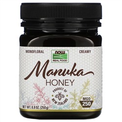 Now Foods, Real Food, Manuka Honey, MGO 250, 8.8 oz (250 g)
