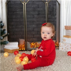 Комбинезон Крошка Я "Winter party", рост 80-86 см, красный