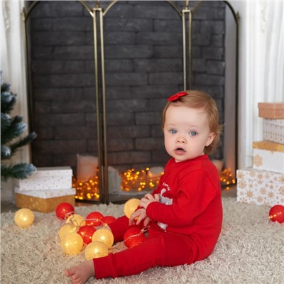 Комбинезон Крошка Я "Winter party", рост 80-86 см, красный