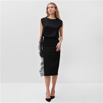 Майка женский MINAKU: Casual Collection, размер 44, чёрная