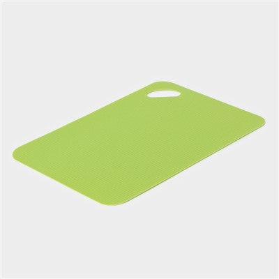 Доска разделочная противоскользящая гибкая Доляна, 33×23 см, цвет зелёный